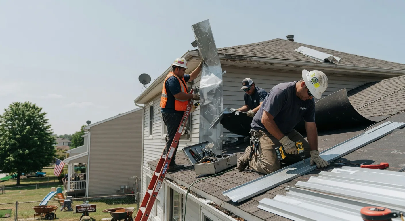 Storm Damage Metal Roof Repair in Gilbertville, IA